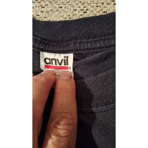 Vintage Van Halen Men's Flaming Globe VH Rings Logo Black T-Shirt Size XL - Picture 7 of 11